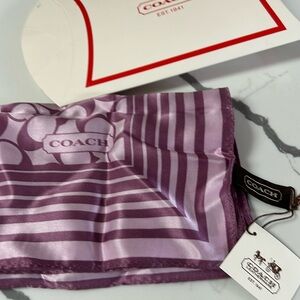 Coach silk scarf BOGO any item in closet for equal or less value NWT